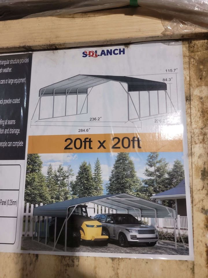New 20ft x 20ft Metal Carport
